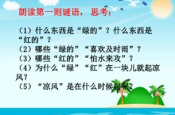 小学一年级猜谜语,小学一年级猜谜语游戏乐趣多